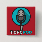 Knop True Crime Fan Club! Vierkante Button 5,1 Cm (Voorkant)