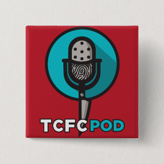 Knop True Crime Fan Club! Vierkante Button 5,1 Cm