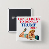 Knop Trump 2016 Vierkante Button 5,1 Cm (Voorkant /achterkant)
