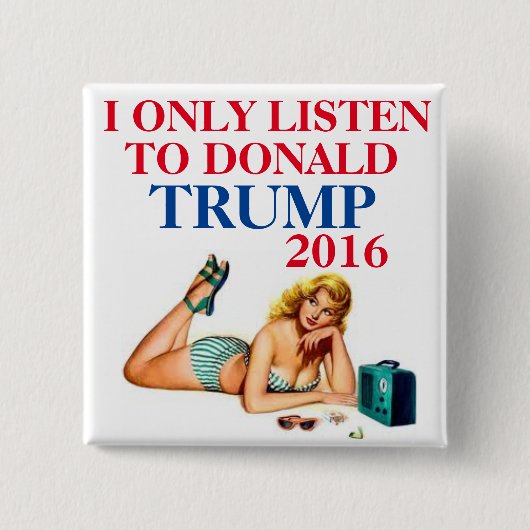 Knop Trump 2016 Vierkante Button 5,1 Cm (Voorkant)