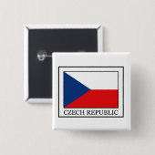 Knop Tsjechië Vierkante Button 5,1 Cm (Voorkant /achterkant)