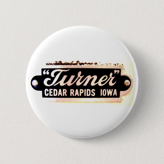 Knop Turner (wit) Ronde Button 5,7 Cm (Voorkant)