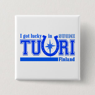 Knop Tuuri Finland - aanpasbaar Vierkante Button 5,1 Cm