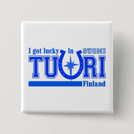 Knop Tuuri Finland - aanpasbaar Vierkante Button 5,1 Cm (Voorkant)