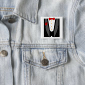 Knop Tuxedo Vierkante Button 5,1 Cm (In situ)