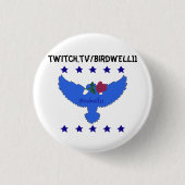 Knop Twitch blue logo Ronde Button 3,2 Cm (Voorkant)