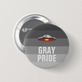 Knop UFO Grey Pride Ronde Button 5,7 Cm (Voorkant /achterkant)