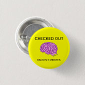 Knop Uitchecken Ronde Button 3,2 Cm (Voorkant /achterkant)