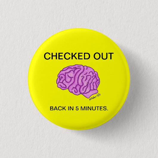 Knop Uitchecken Ronde Button 3,2 Cm (Voorkant)