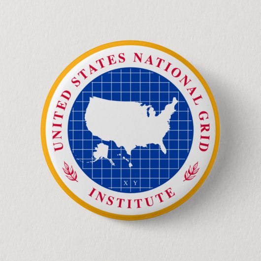 Knop - USNG Instituut Ronde Button 5,7 Cm (Voorkant)