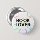 Knop van de boekenliefhebber ronde button 5,7 cm (Voorkant /achterkant)