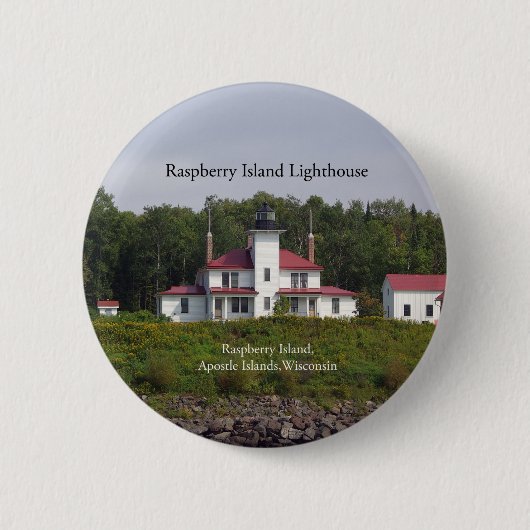 Knop van de vuurtoren van Framboseeiland Ronde Button 5,7 Cm (Voorkant)