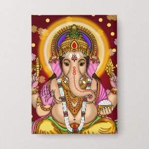Knop van Heer Ganesha Button