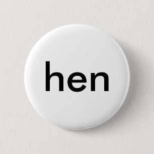 Knop van het pluim (zweedse voornaamwoord)/pronome ronde button 5,7 cm