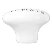 Knop van keramisch kastje - Regenboog moet fijn ro (Zijkant)