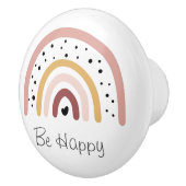 Knop van keramisch kastje - Regenboog moet fijn ro (Rechts)