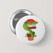 Knop Venus Flytrap-Cartoon Ronde Button 5,7 Cm (Voorkant /achterkant)