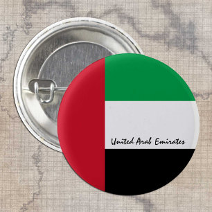 Knop Verenigde Arabische Emiraten, patriottische V Ronde Button 3,2 Cm