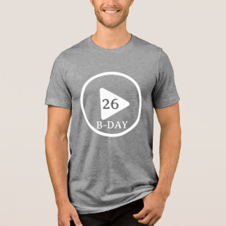 Knop Verjaardag afspelen Tri-Blend Shirt