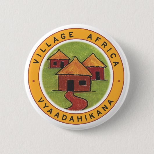 Knop Village Africa Ronde Button 5,7 Cm (Voorkant)