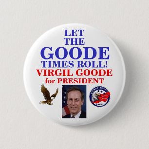 Knop Virgil Goode for President Ronde Button 5,7 Cm