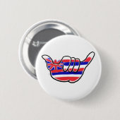Knop vlaggensymbool Hawaiian shaka Ronde Button 5,7 Cm (Voorkant /achterkant)