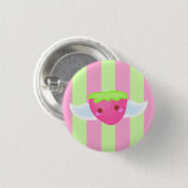 Knop Vliegaardbei! Ronde Button 3,2 Cm (Voorkant /achterkant)