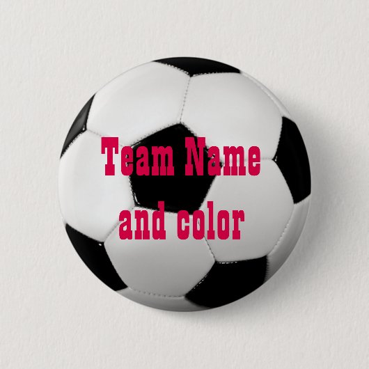 Knop Voetbal label instellen Ronde Button 5,7 Cm (Voorkant)