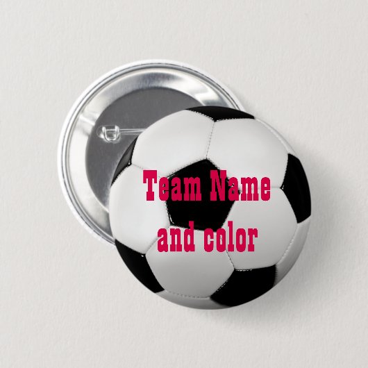 Knop Voetbal label instellen Ronde Button 5,7 Cm (Voorkant /achterkant)