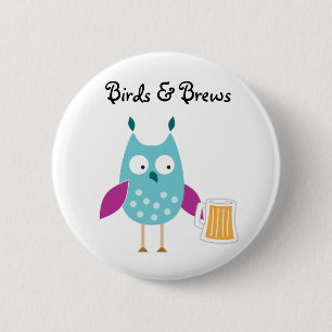 knop Vogels en brouwerijen Ronde Button 5,7 Cm