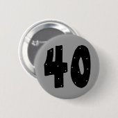 knop voor 40 jaar ronde button 5,7 cm (Voorkant /achterkant)