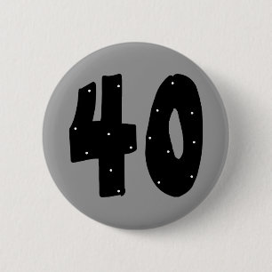 knop voor 40 jaar ronde button 5,7 cm