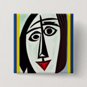 Knop voor abstracte kunst vierkante button 5,1 cm (Voorkant)
