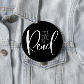 Knop voor boekenliefhebbers ronde button 4,0 cm (In situ)