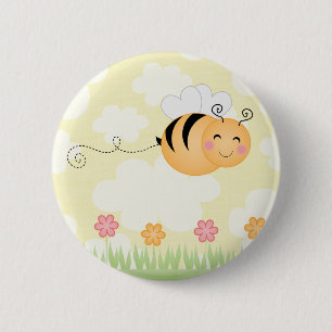 Knop voor cartoon- en bijenkousen ronde button 5,7 cm