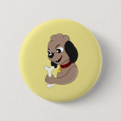 Knop voor cartoon van puppy dog ronde button 5,7 cm (Voorkant)