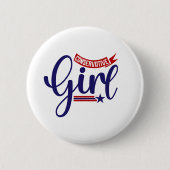Knop voor conservatief meisje ronde button 5,7 cm (Voorkant)