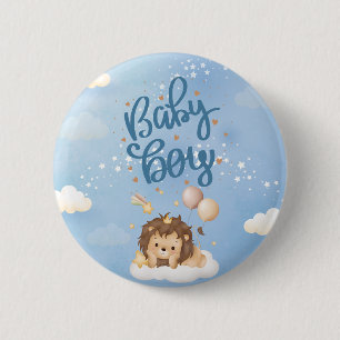 Knop voor Cute Lion King Baby Boy Ronde Button 5,7 Cm