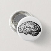 Knop voor de menselijke hersenspoeling ronde button 3,2 cm (Voorkant /achterkant)