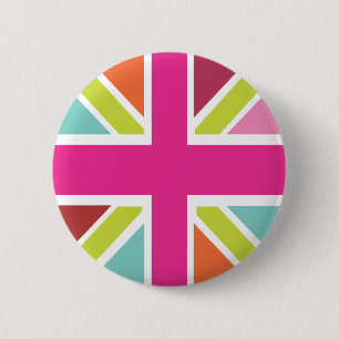 Knop voor de vlag voor meerdere kleuren van het Ve Ronde Button 5,7 Cm
