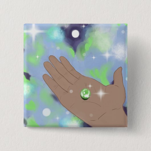 Knop voor Digitale Kunst Vierkante Button 5,1 Cm (Voorkant)