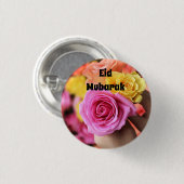 Knop voor Eid Mubarak Kleurrijke rozen Ronde Button 3,2 Cm (Voorkant /achterkant)
