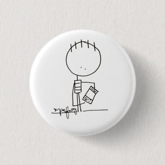 Knop voor games ronde button 3,2 cm (Voorkant)