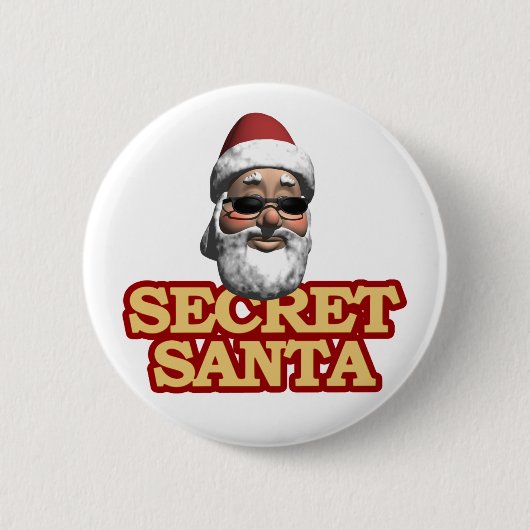 Knop voor geheime kerstmis ronde button 5,7 cm (Voorkant)