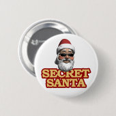 Knop voor geheime kerstmis ronde button 5,7 cm (Voorkant /achterkant)