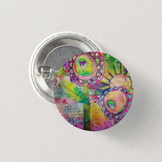 Knop voor gemengde mediatoestuin ronde button 3,2 cm (Voorkant /achterkant)