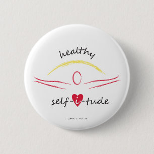 Knop voor gezonde situatie ronde button 5,7 cm