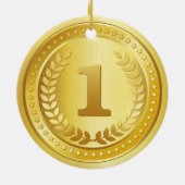 Knop voor gouden medaille, eerste plaats keramisch ornament (Achterkant)