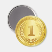 Knop voor gouden medaille, eerste plaats magneet (Voorkant / Achterkant)