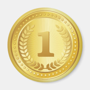 Knop voor gouden medaille, eerste plaats magneet